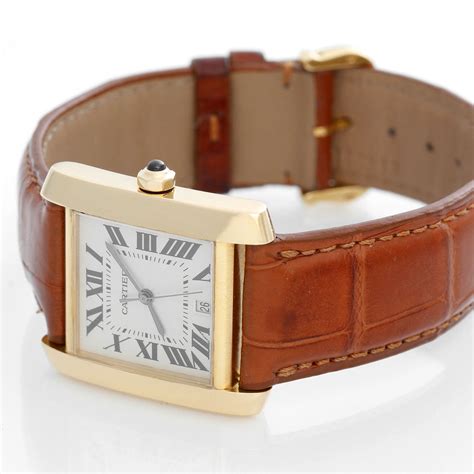 cartier french tank.|cartier tank francaise 18k gold.